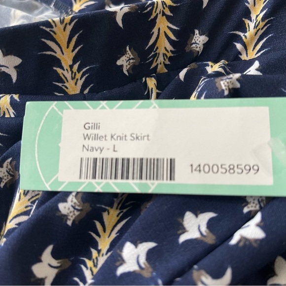 Gilli x Stitch Fix Willet Knit Skirt NWT navy size large - Picture 4 of 10